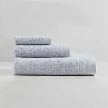 Calvin Klein махровые полотенца из плотного однотонного 100% хлопка с кантом (3 штуки – комплект для одного) – сиреневый