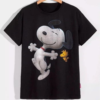Футболка LOYS Счастливый пес Snoopy LO06695 goodreclama Черный XL