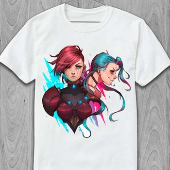 Футболка LOYS Arcane Vi & Jinx LO05668 goodreclama Білий XL
