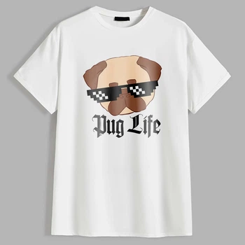 Футболка LOYS Мопс Pug Life LO06643 goodreclama Белый L