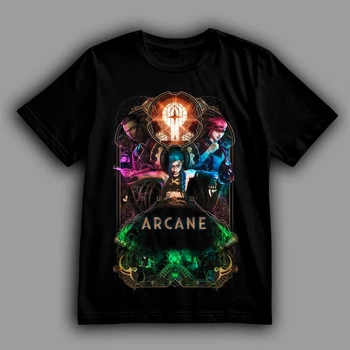 Жіноча футболка LOYS Arcane: League of Legends. Jinx, Vi і Silco LO10869 goodreclama L