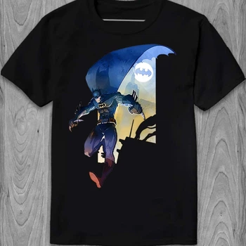 Мужская футболка LOYS Бэтмен Batman beautiful watercolors art LO02395 goodreclama Черный M