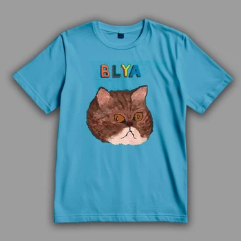 Футболка LOYS Матерный котик Blya LO11229 goodreclama Бирюзовый (Turquoise) XL