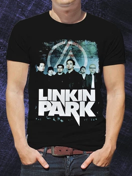 Мужская футболка LOYS "Linkin Park" wallpaper LO00953 goodreclama Черный XS