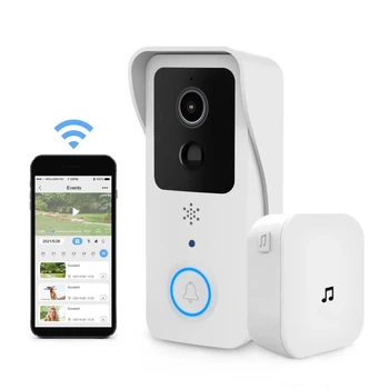 Смарт дверной звонок Tuya T32 с модулем звонка, с Wi-Fi, с HD камерой 1080P, датчик движения, запись видео