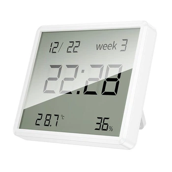Цифровий термогігрометр з годинником Hoco HX41 white