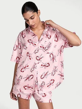 Пижама (рубашка + шорты) женская Victoria's Secret 27162412 M Розовая (299587916930)