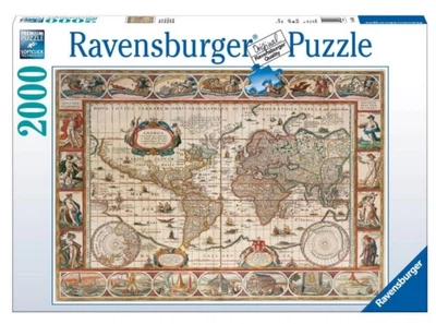 Puzzle Ravensburger Mapa świata z 1650 roku 2000 elementów (4005556166336)