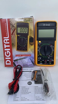 Мультиметр цифровий DT9208 з термопарой (струм до 20A)