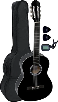 Классическая гитара GEWA Basic 4/4 Black (+ чехол, тюнер, медиаторы) (RG-PS510340)