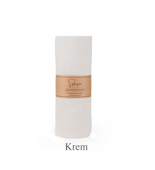 Вафельне простирадло Saheser Cotton Pique160×230 см. Lavin Krem