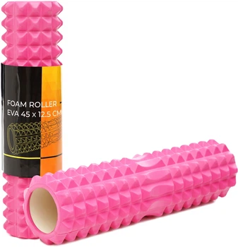 Массажный ролик Cornix EVA 45 x 12.5 см (валик, роллер) Pink (XR-0332)