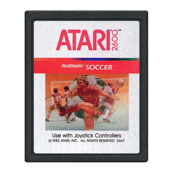 Игра Atari 2600 RealSports Soccer Football Black Б/У