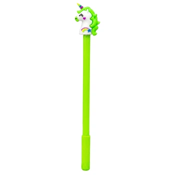 Ручка дитяча з іграшкою "Єдиноріг" Bambi A1101(Green) гелева, синя