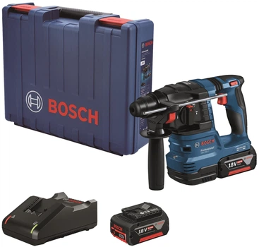 Перфоратор аккумуляторный Bosch 18В 2х4Ач 2.3кг SDS-Plus (696319)