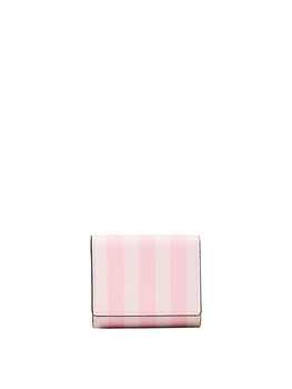 Мини-кошелек розовый в полоску Victoria's Secret Small Flap Wallet