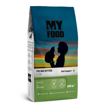 Сухий Корм Myfood Суперпреміум для кошенят з Куркою 0,5кг