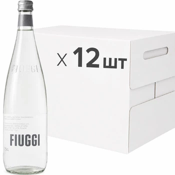 Упаковка негазованої олігомінеральної води Fiuggi Oligominerale скло 12 шт. х 0,75 л