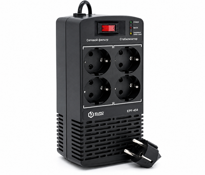 Стабілізатор напруги релейний Europower EPX-1204 1200VA 600W, input:184~276V, output:220V±10%, 4 SHUKO