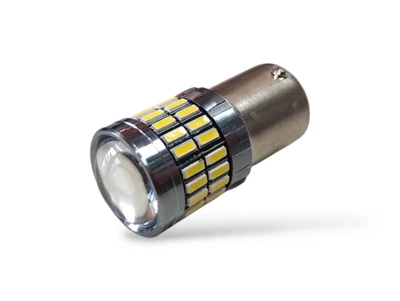Led лампа P21W Ba15s 12-24V 54 SMD Canbus 1156 1 контакт Белого света Аналог лампы P21W