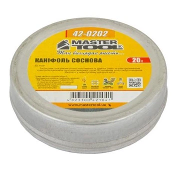 Канифоль сосновая MasterTool 42-0202 для пайки, 20 г, паяльный флюс для электроники и радиомонтажа