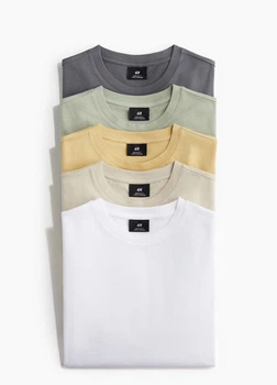 Футболка (набір 5 шт.) H&M 14251 Різнобарвний S (1216)