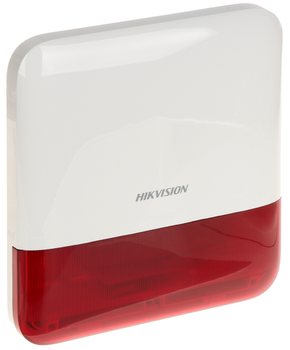 Бездротова зовнішня сирена Hikvision DS-PS1-E-WE-Red червона