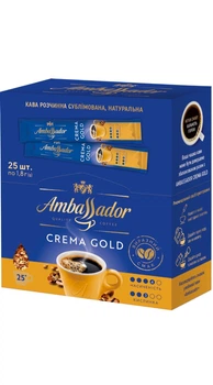 Кофе растворимый Ambassador Crema Gold 1.8 г х 25 шт