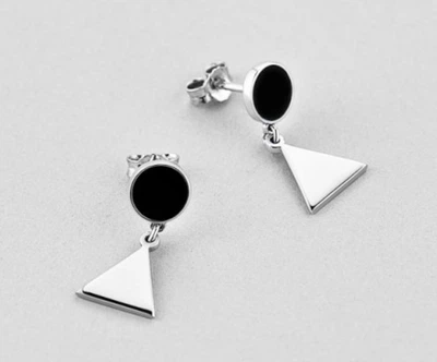 Сережки Лазурит Пусеты гвоздики минимализм серебро (24200-50р)