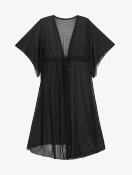 Туника пляжная однотонная женская GENUA 6713 40 Черный shop (2000999461958)