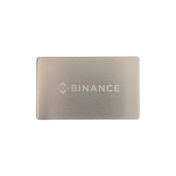 Металлическая пластина для хранения seed-фразы Binance Mini Plate 55×90 мм (Binance1mplate)