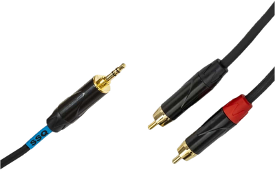 Rozdzielacz SSQ MiJRCA1 mini jack stereo - 2x RCA 1 m (5907688758764)