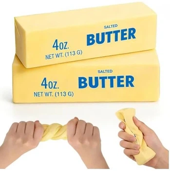 Вершкове масло сквіш 13см Butter іграшка-антистрес шматок вершкового масла, батер-сквіш but13