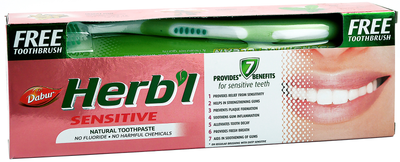 Зубная паста Dabur Herb'l Для чувствительных зубов 150 г + щетка (6291069711721)