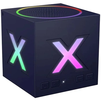 Колонка Bluetooth BOROFONE BR101 Rubik Cube LED портативна BTv5.4/USB/TF/FM/TWS) для музыки, відпочинку, подорожей Синій