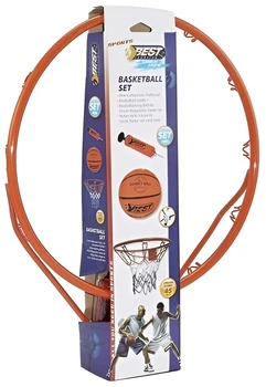 Zestaw do gry w koszykówkę Best Sporting Obręcz (45 cm) + Piłka + Pompka (640347) (4009197640347)