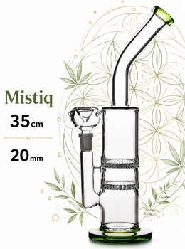 Бонг стеклянный Mistiq 35cm 20mm Боросиликатное стекло Мягкий прохладный пар Классический водный фильтр в современном формате
