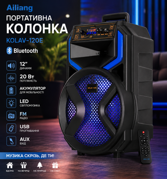 Портативна колонка Ailiang KOLAV-120E Bluetooth 12 дюймів 20 Вт (477)