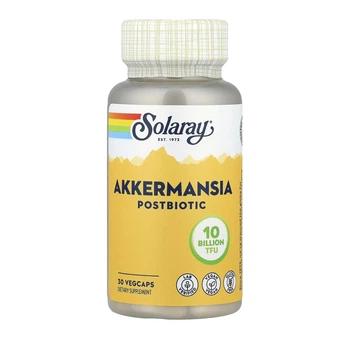 Akkermansia Postbiotic Solaray, постбіотик 10 млрд ТФУ, 30 вегетаріанських капсул