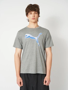 Футболка хлопковая длинная мужская Puma Graphics 69177403 2XL Medium Gray Heather (4069161738944)