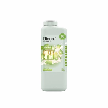 Гель для душу Dicora Urban Fit поживний з вітаміном А Молоко та диня 750 мл
