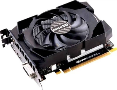 Видеокарта INNO3D GeForce GTX 1050 (2 ГБ, GDDR5, 128 бит, 1354/7000 МГц, DVI, HDMI, DPort) Б/У