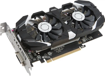 Видеокарта MSI GeForce GTX 1050 2GT (2 ГБ, GDDR5, 128 бит, 1404/7008 МГц, DVI, HDMI, DPort) Б/У