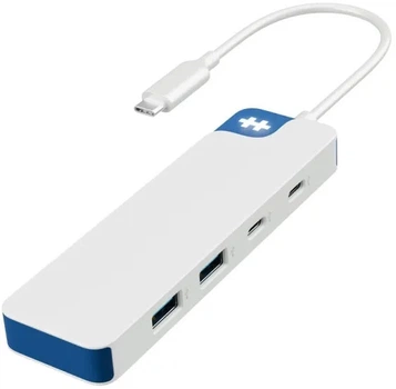 Hub USB Hyper HyperDrive Flex 4 Port USB-C Combo Hub White/Blue (HD5200BUGL)