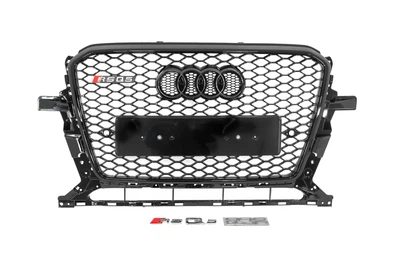 Передняя решетка RSQ-Style с надписью Quattro (2012-2017, черная) для Ауди Q5