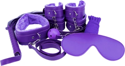 Набор для бондажа Loving Joy Beginner's Bondage Kit Purple 8 предметов фиолетовый (N11589)