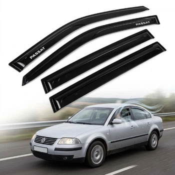 Дефлектори вікон вітровики Volkswagen Passat B5 Седан 1997-2005 Скотч 3M Voron Glass