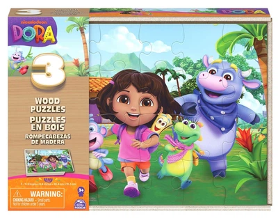 Puzzle drewniane Spin Master Dora — 72 elementy (3x24) (6071059) (681147034679)