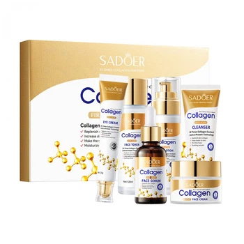 Подарунковий набір по догляду за шкірою з колагеном SADOER Collagen 6-Piece Set, з колагеном, 6 засобів (6942349751929)