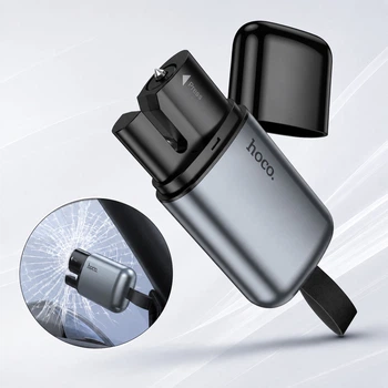 Портативный молоток Hoco ZP15 King car safety hammer Серый